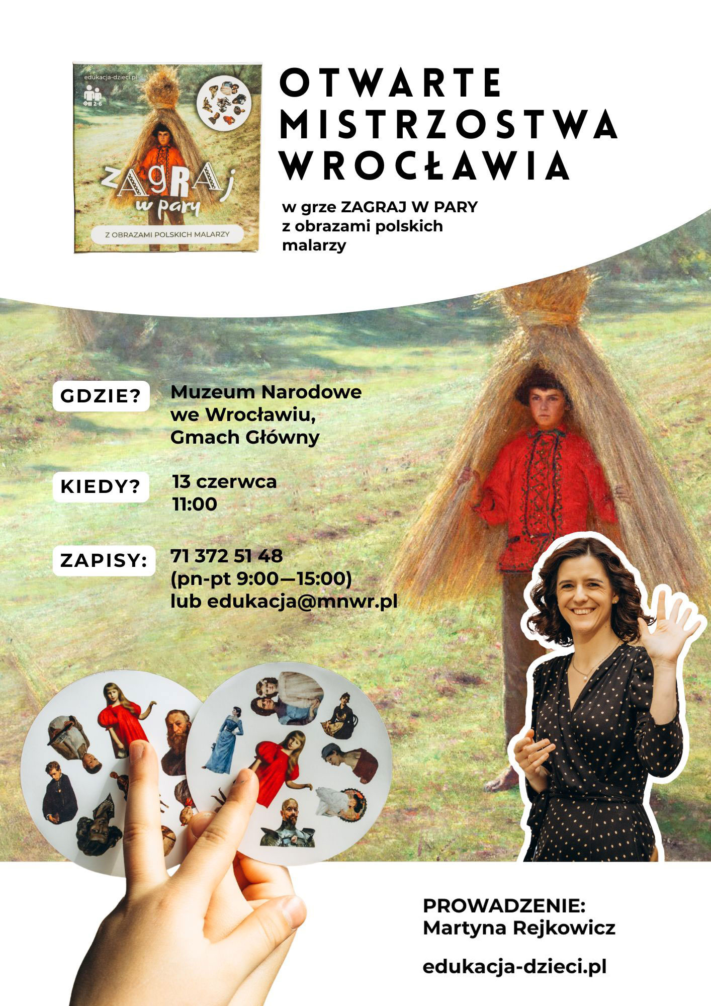 Otwarte Mistrzostwa Wrocławia w grze Zagraj w pary z obrazami polskich malarzy