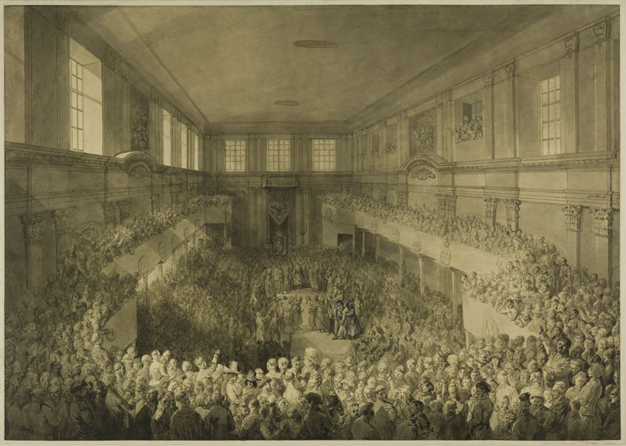 Jan Piotr Norblin, Zaprzysiężenie Konstytucji 3 Maja 1791, 1791, rysunek tuszem