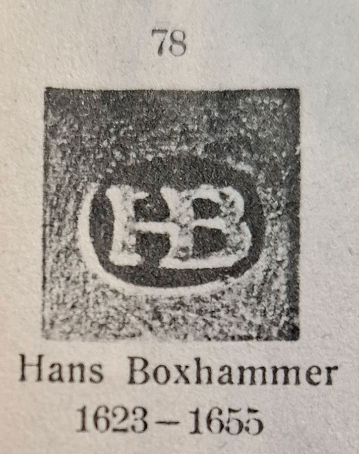 Punca Hansa Boxhammera, mistrza cechowego we Wrocławiu w l. 1623–1655