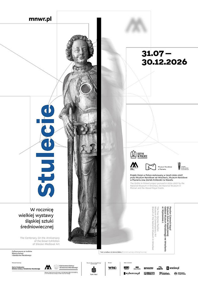 Identyfikacja wystawy „Stulecie. W rocznicę wielkiej wystawy śląskiej sztuki średniowiecznej” – plakat z rycerzem