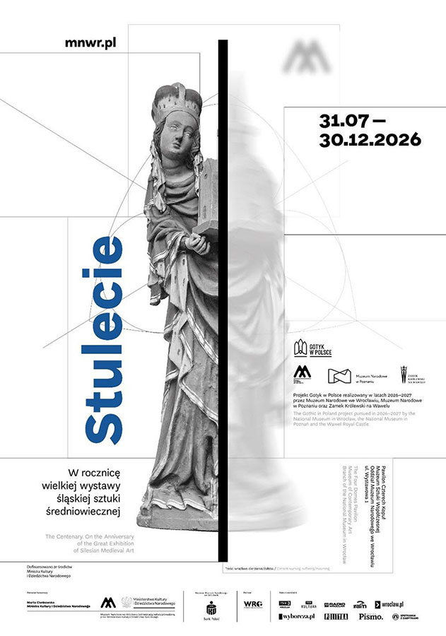 Identyfikacja wystawy „Stulecie. W rocznicę wielkiej wystawy śląskiej sztuki średniowiecznej” – plakat z Marią