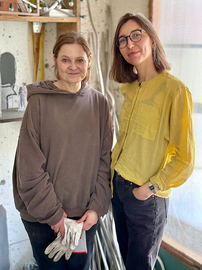 Przygotowania do instalacji „Sub rosa” Anny Bujak
