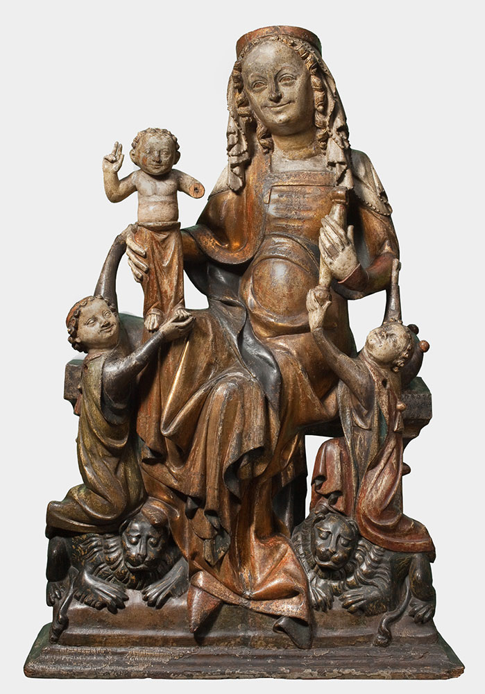 Tronująca Maria z Dzieciątkiem na lwach, 2. tercja XIV w.