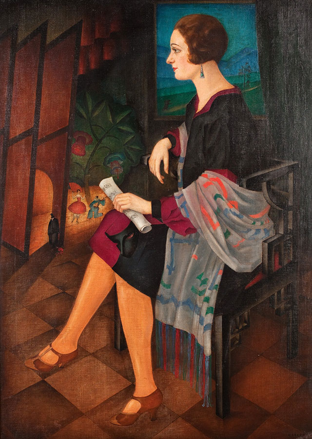Zygmunt Harland, Portret żony Heleny, 1929