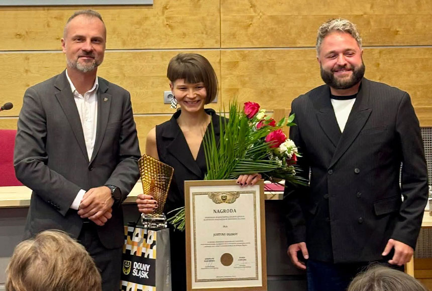 Nagroda Marszałka Województwa Dolnośląskiego dla Justyny Oleksy, twórczyni Teatru Czterech