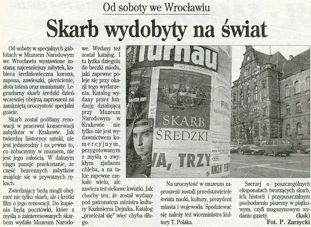 Informacje prasowe o Skarbie Średzkim