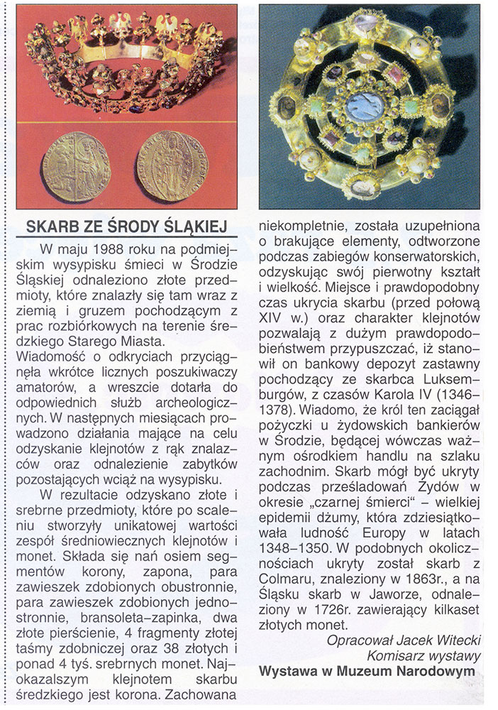 Informacje prasowe o Skarbie Średzkim