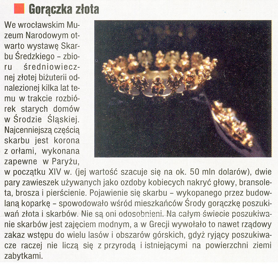 Informacje prasowe o Skarbie Średzkim