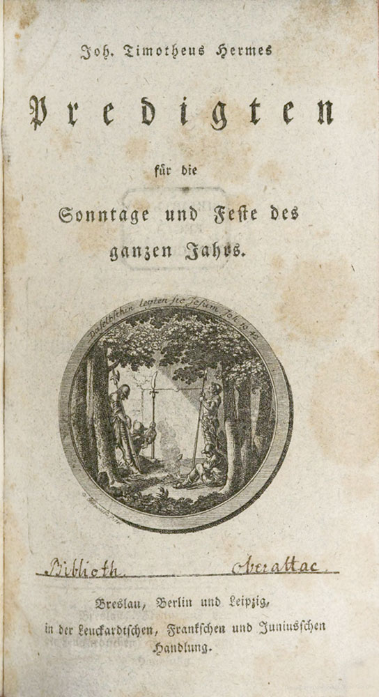 Strona z graficznym medalionem stworzonym przez D. Chodowieckiego w 1781 r.