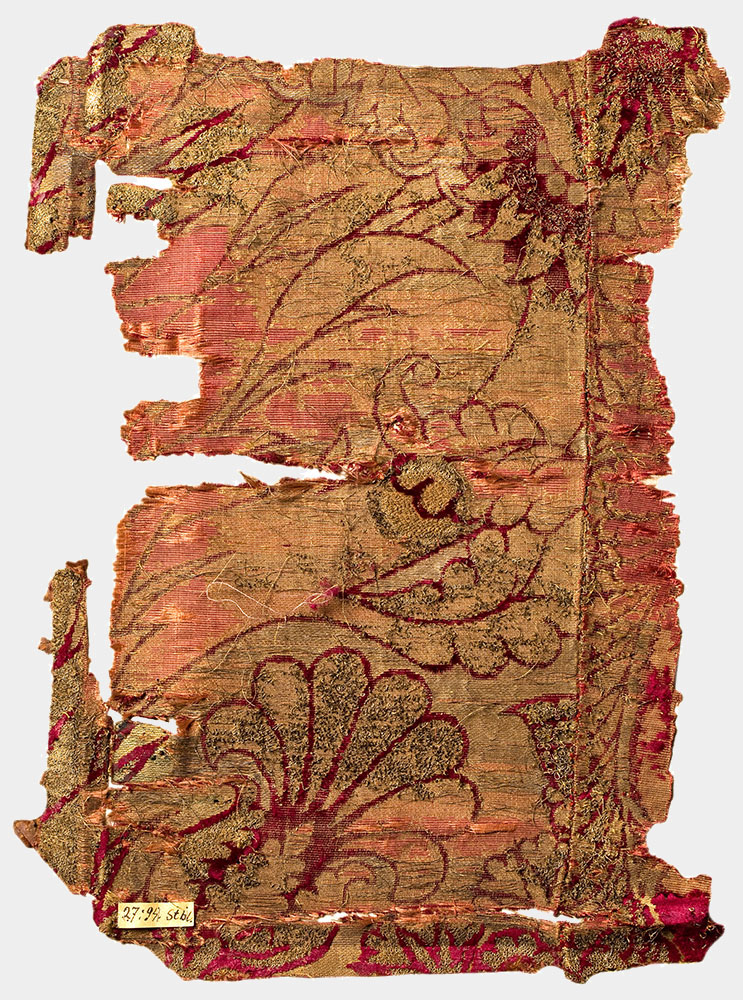 Fragment brokatu aksamitnego (altembasu), Włochy, koniec XV w.