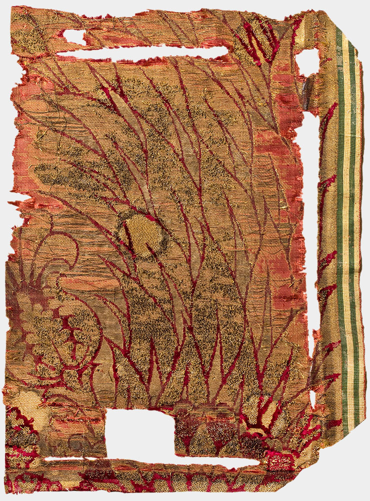 Fragment brokatu aksamitnego (altembasu), Włochy, koniec XV w.